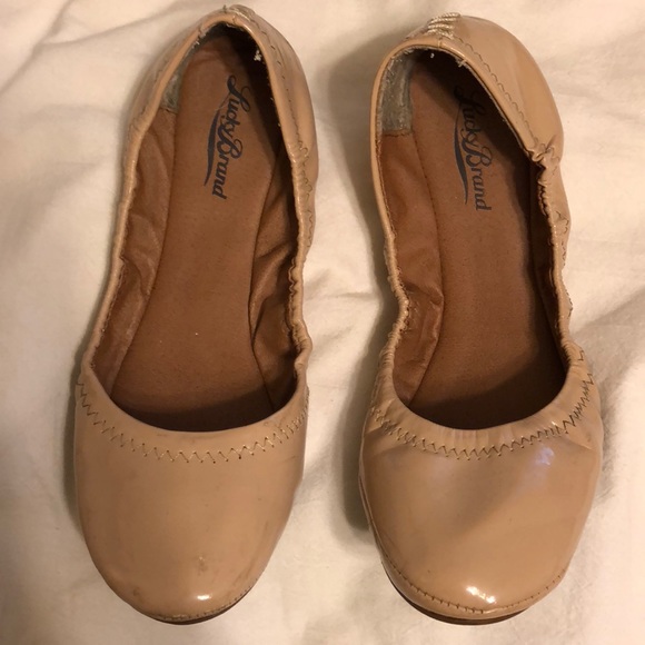 Nude paten flats lucky brand - Picture 1 of 3